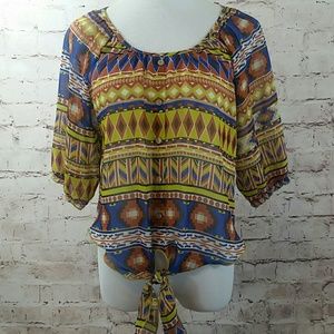 Anthropologie Mine woman's top, 3/4 sleeves